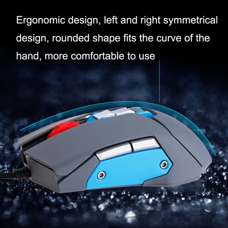 MOS9T 9 Keys 1600DPI Custom Mouse Built-in U Disk + Temperature Humidity Sensor, Cable Length: 2m - Wired Mice by buy2fix | Online Shopping UK | buy2fix