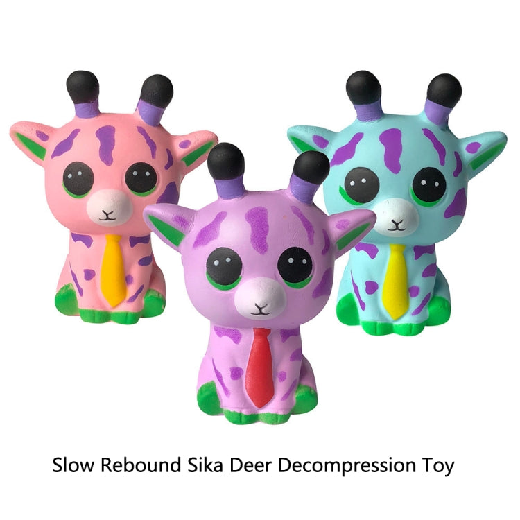 2 PCS TTPU1100 Cartoon Cute Slow Rebound Sika Deer Decompression Toy(Blue) - Squeeze Toys by buy2fix | Online Shopping UK | buy2fix