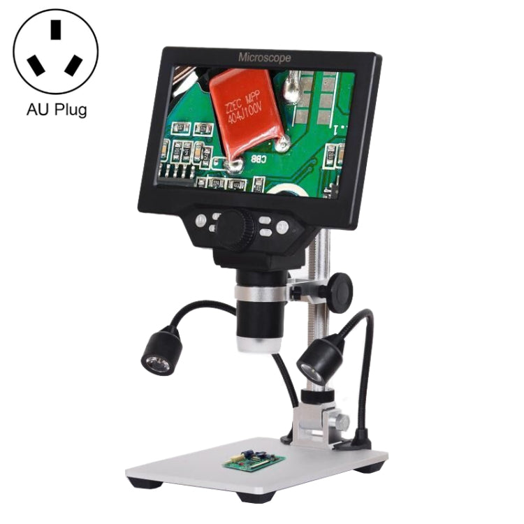 G1200D 7 Inch LCD Screen 1200X Portable Electronic Digital Desktop Stand Microscope(AU Plug Without Battery) - Consumer Electronics by buy2fix | Online Shopping UK | buy2fix