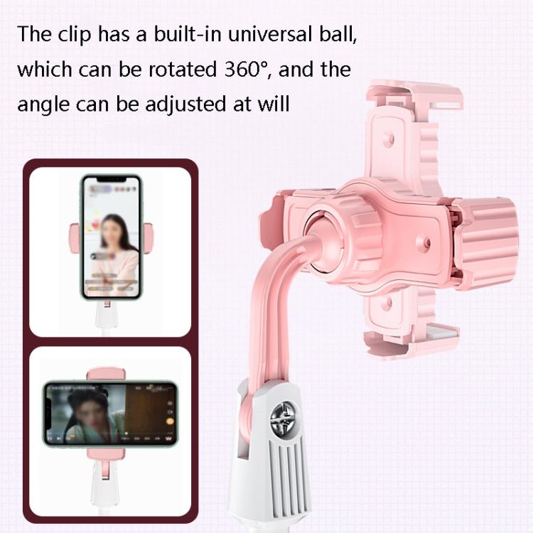 Multifunctional Lifting Colorful Live Bracket(Pink White) - Consumer Electronics by buy2fix | Online Shopping UK | buy2fix