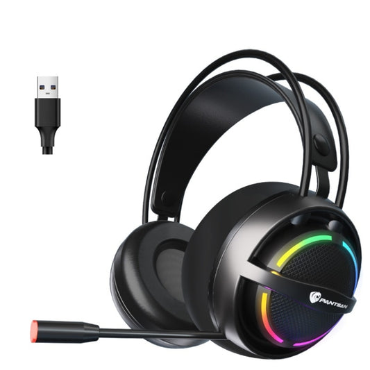 PANTSAN PSH-100 USB Wired Gaming Earphone Headset with Microphone, Colour: 7.1 USB Black - Multimedia Headset by PANTSAN | Online Shopping UK | buy2fix