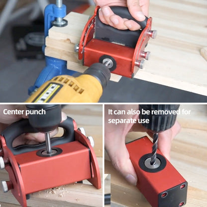 Aluminum Alloy Woodworking Inclined Hole Locator Punching Locator(Golden) - Clamps by buy2fix | Online Shopping UK | buy2fix