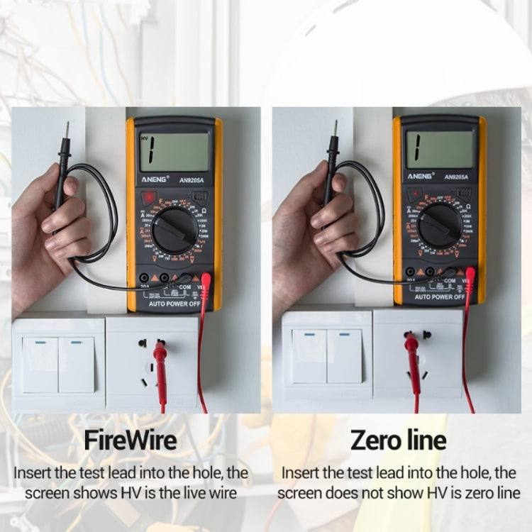 ANENG Automatic High-Precision Intelligent Digital Multimeter, Specification: AN9205A(Red) - Digital Multimeter by ANENG | Online Shopping UK | buy2fix