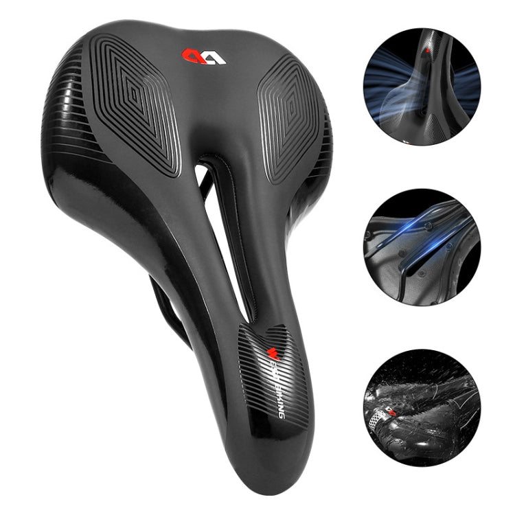 WEST BIKING Bicycle Riding Comfortable Silicone Saddle, Style: Rhombus Annual Wheel (Sponge) - Bicycle Saddle by WEST BIKING | Online Shopping UK | buy2fix