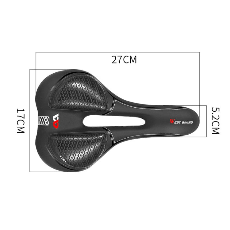 WEST BIKING Bicycle Riding Comfortable Silicone Saddle, Style: Rhombus Annual Wheel (Sponge) - Bicycle Saddle by WEST BIKING | Online Shopping UK | buy2fix