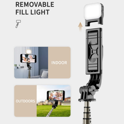 Mini Selfie Stick Integrated Multifunctional Bluetooth Selfie, Specification: Q11S 76cm With Fill Light - Consumer Electronics by buy2fix | Online Shopping UK | buy2fix