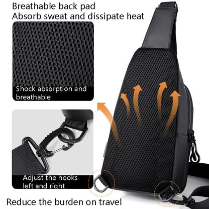 WEIXIER XB301 Men Chest Bag Outdoor Leisure Messenger Bag(Black) - Outdoor & Sports by WEIXIER | Online Shopping UK | buy2fix