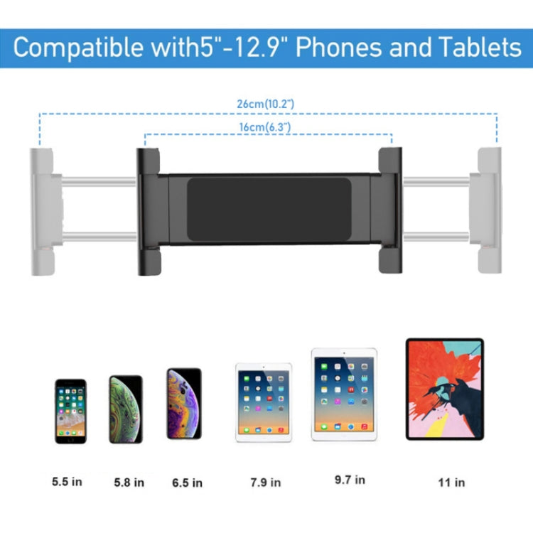 PB-45S Desktop Foldable Stand, For 5-12.9 Inch Mobile Phone/Tablet(Silver) - Desktop Holder by buy2fix | Online Shopping UK | buy2fix