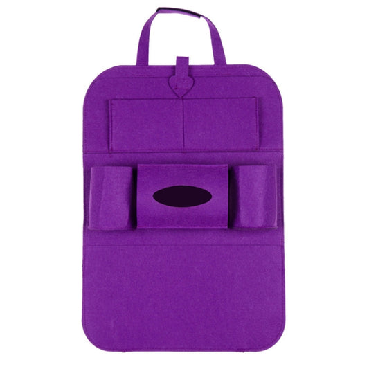 Thicken Felt Cloth Car Seat Storage Bag(Purple) - In Car by buy2fix | Online Shopping UK | buy2fix