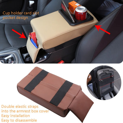 Car Armrest Box Increased Support With Rear Seat Water Cup Holder(Black) - Seat Accessories by buy2fix | Online Shopping UK | buy2fix