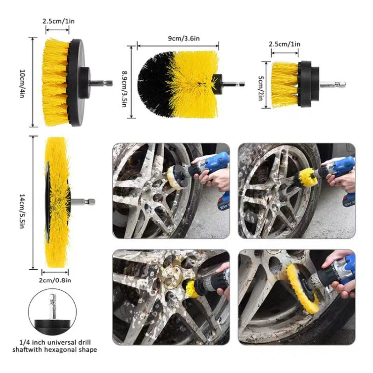 19 PCS / Set Car Wheel Cleaning Brush Interior Detail Brush - In Car by buy2fix | Online Shopping UK | buy2fix