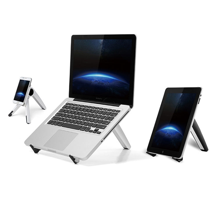 UP-1S Foldable Laptop Stand Mobile Phone Tablet Desktop Stand(Black) - Computer & Networking by buy2fix | Online Shopping UK | buy2fix