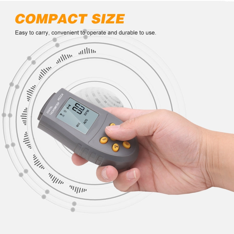 HS2234 Non-contact Laser Tachometer Digital Display Motor Tachometer - Consumer Electronics by buy2fix | Online Shopping UK | buy2fix