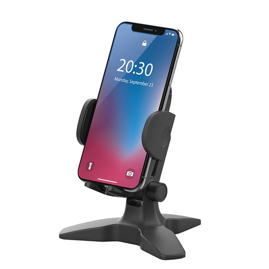 Portable Triangle Mobile Phone Bracket Live Broadcast Bracket(Black) - Desktop Holder by buy2fix | Online Shopping UK | buy2fix