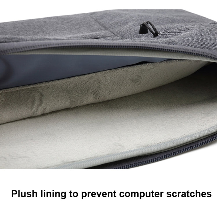 Zipper Type Polyester Business Laptop Liner Bag, Size: 13.3 Inch(Light Grey) - 13.3 inch by buy2fix | Online Shopping UK | buy2fix