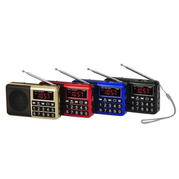 Y-928 FM Radio LED Display MP3 Support  TF Card U Disk(Gold) - Consumer Electronics by buy2fix | Online Shopping UK | buy2fix