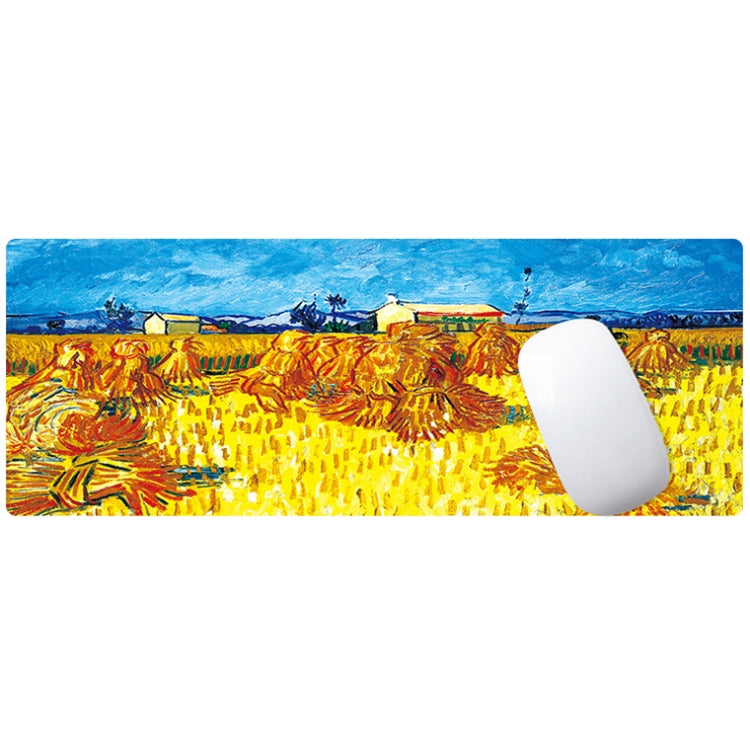 400x900x1.5mm Unlocked Am002 Large Oil Painting Desk Rubber Mouse Pad(Apricot Flower) - Mouse Pads by buy2fix | Online Shopping UK | buy2fix