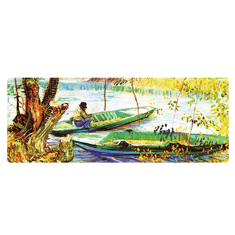 400x900x5mm Locked Am002 Large Oil Painting Desk Rubber Mouse Pad(Fisherman) - Mouse Pads by buy2fix | Online Shopping UK | buy2fix