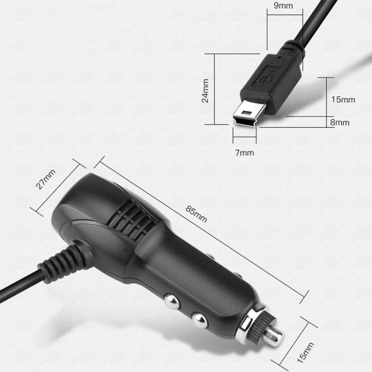 2 PCS Car Charger Fast Charging Driving Recorder Supply Line, Style: 1.5A+2.4A(Mini Right Bend) - In Car by buy2fix | Online Shopping UK | buy2fix