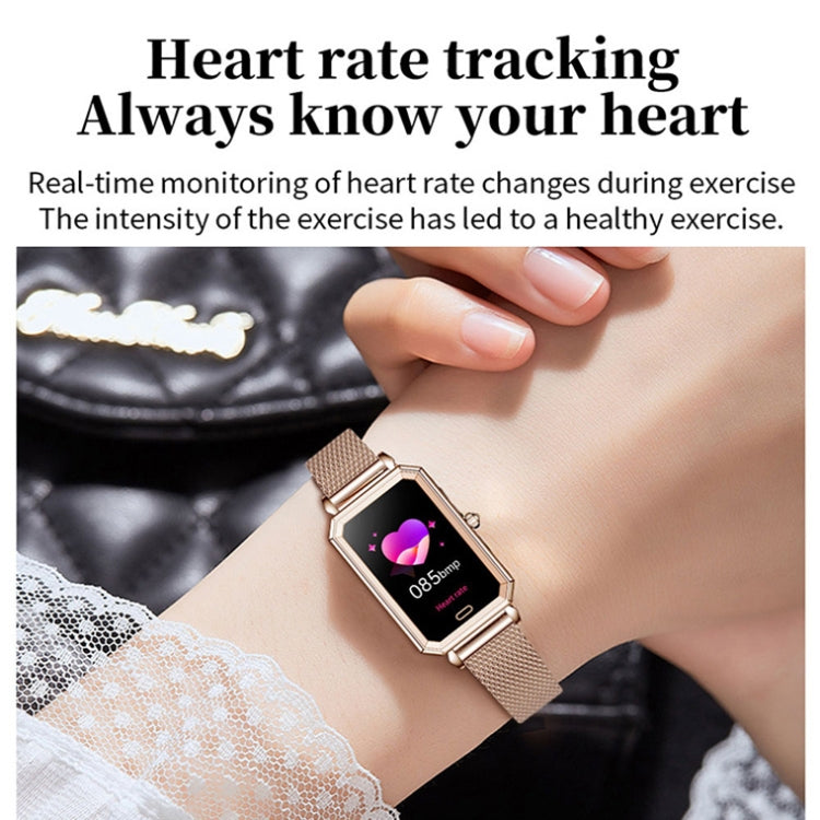 LOANIY HT2 1.28 Inch Heart Rate Detection Pedometer Smart Watch, Color: Gold Steel - Smart Watches by LOANIY | Online Shopping UK | buy2fix