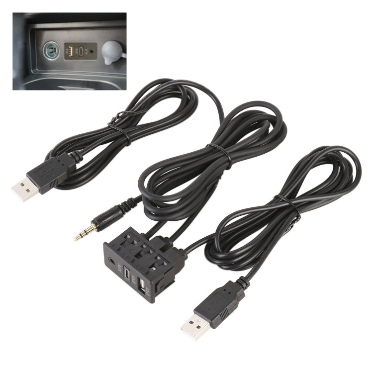 Car Universal Modification USB +Type-C+AUX Interface Charging Seat - In Car by buy2fix | Online Shopping UK | buy2fix