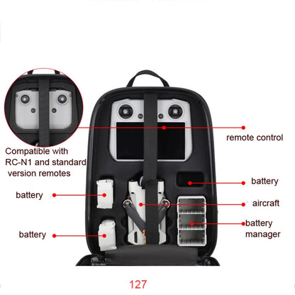 Waterproof Compression Hard Shell Backpack for DJI Mini 3 Pro, Size: 127 Small(Brushed Gray) - Other by buy2fix | Online Shopping UK | buy2fix