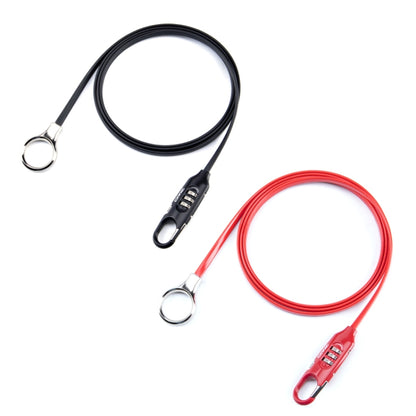 PL3001 Bicycle Mountain Bike Portable Anti-theft Password Cable Lock(Black) - Bicycle Locks & Bicycle Pumps by buy2fix | Online Shopping UK | buy2fix