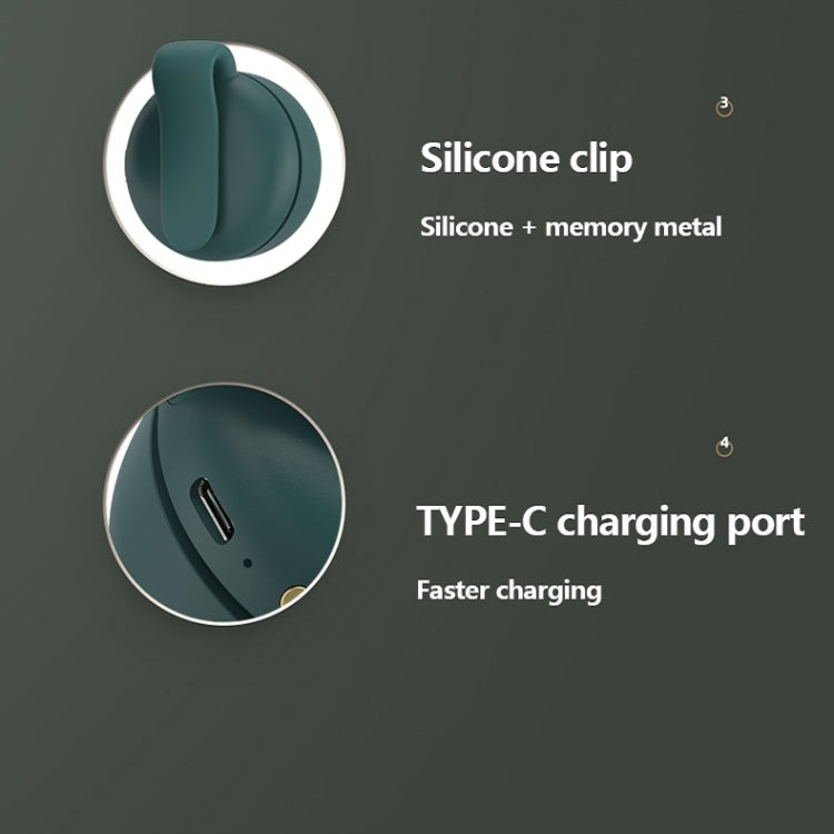 Mini Cyclone Silicone Clip USB Charging Small Fan(Green) - Consumer Electronics by buy2fix | Online Shopping UK | buy2fix