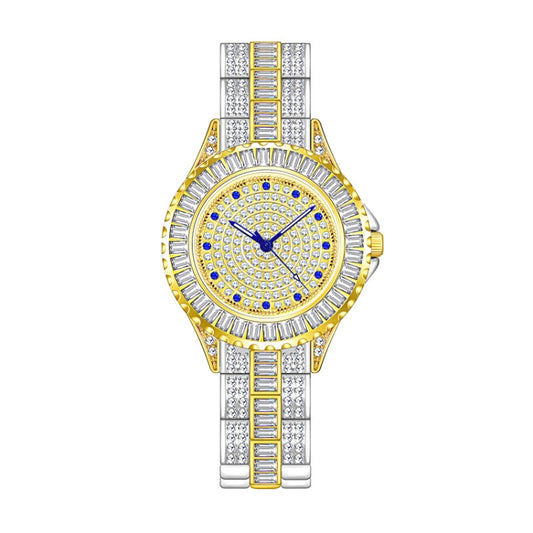 BS Bee Sister FA1686 Diamond Inlaid Ladies Watch Jewelry Chain Watch(Silver Golden) - Alloy Watches by BS Bee Sister | Online Shopping UK | buy2fix