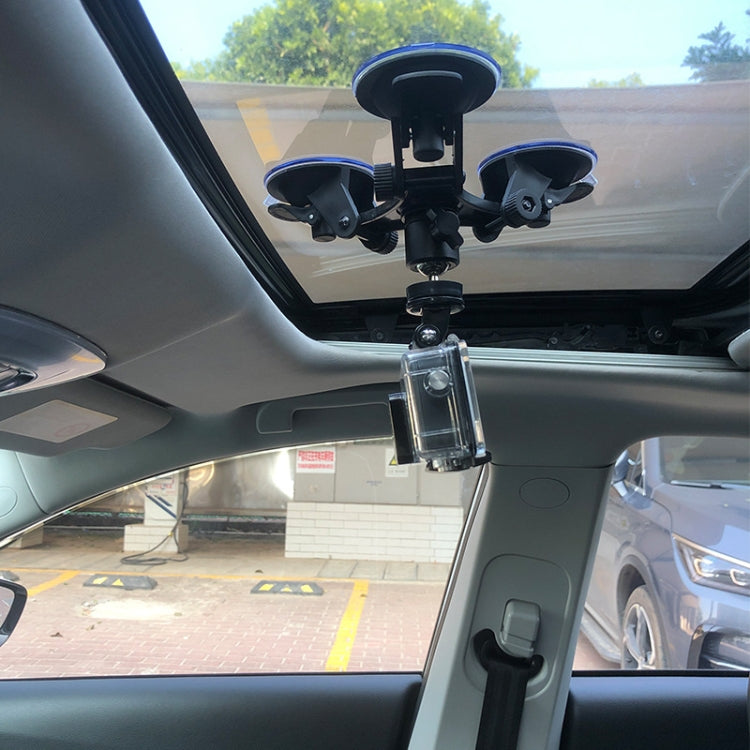 Car General Purpose Vehicle Bracket Suction Cup Fixed Glass Video Shooting Base, Shape: Suction Cup+PTZ+Phone Clip - DJI & GoPro Accessories by buy2fix | Online Shopping UK | buy2fix