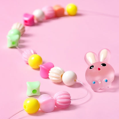 25 Grid  Acrylic Beaded Kids DIY Necklace Bracelet Toys(Candy Bunny) - DIY Developmental Toys by buy2fix | Online Shopping UK | buy2fix