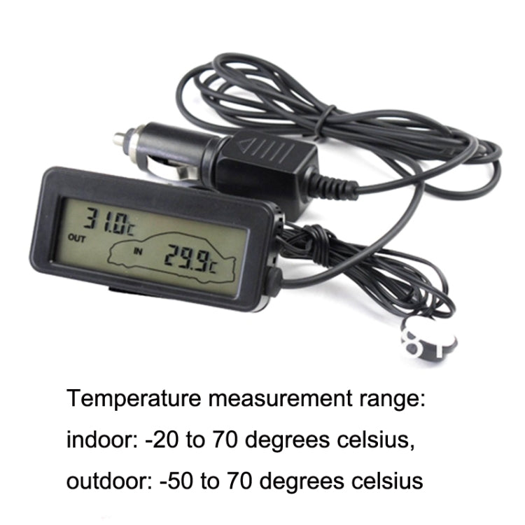 Car Inside and Outside Backlit Mini Digital Thermometer(Green) - In Car by buy2fix | Online Shopping UK | buy2fix
