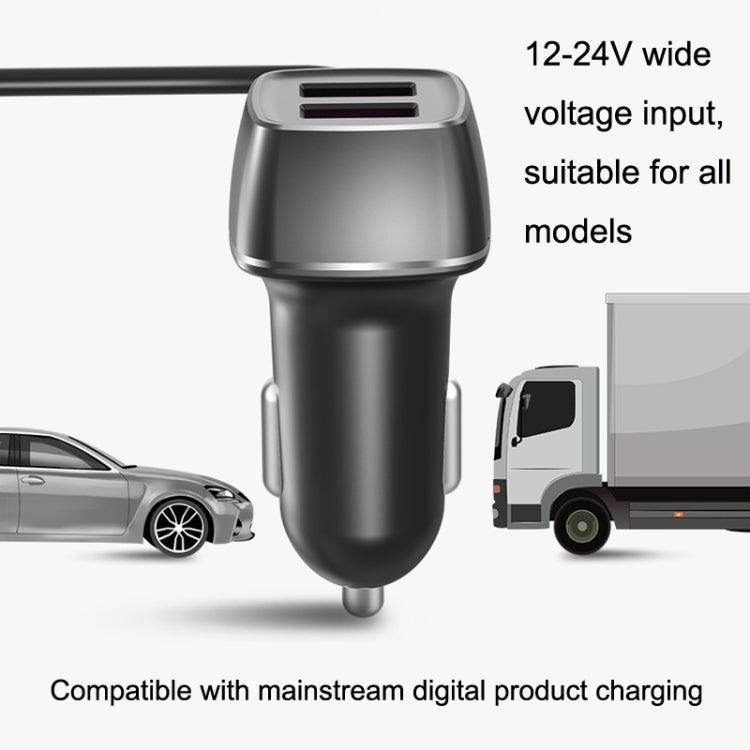 One For Four Car Charger QC3.0 Fast Charge 4USB Car Front And Rear Seat Car Charger, Style: Standard Edition - In Car by buy2fix | Online Shopping UK | buy2fix