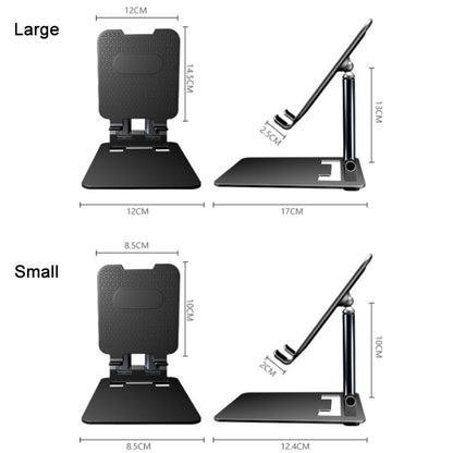 Tablet Mobile Phone Desktop Double Pole Lifting Folding Bracket, Color: Black (Large) - Desktop Holder by buy2fix | Online Shopping UK | buy2fix