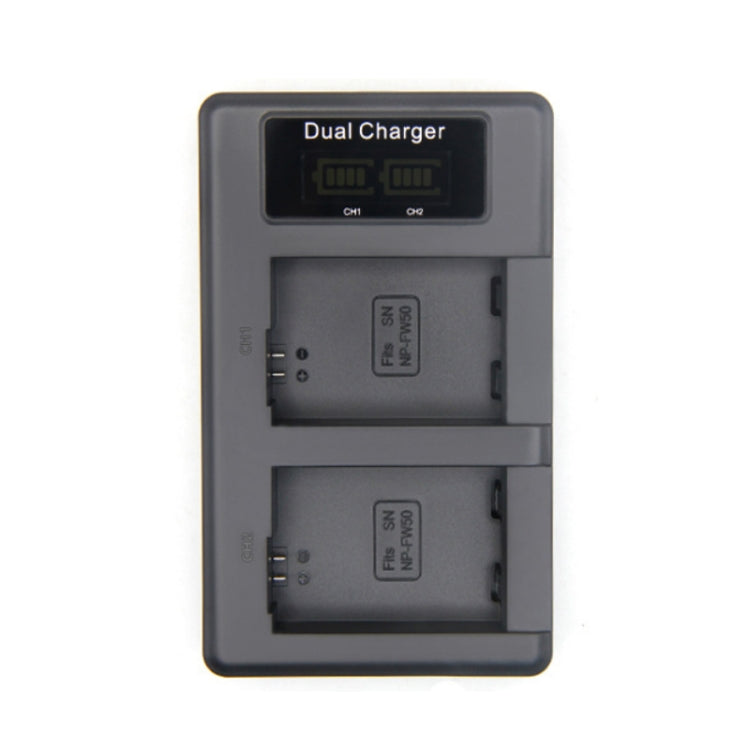 NP-FW50 Vertical Dual Charge SLR Camera Battery Charger - Camera Accessories by buy2fix | Online Shopping UK | buy2fix