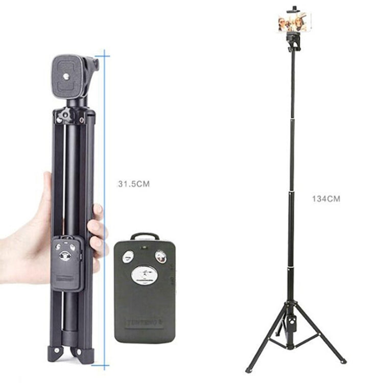 YUNTENG 1388 Selfie Stick Tripod Bluetooth Remote Control Camera Stand(Black) - Consumer Electronics by YUNTENG | Online Shopping UK | buy2fix