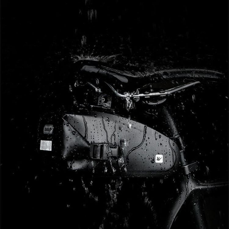 Rhinowalk X20516 1.2L Three-dimensional Tool-free Installation Waterproof Bicycle Tail Bag(Black) - Bicycle Bags by Rhinowalk | Online Shopping UK | buy2fix