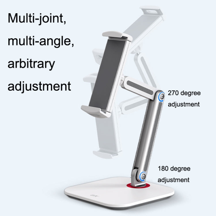 SSKY X38 Desktop Phone Tablet Stand Folding Online Classes Support, Style: Long Arm Charging Version (Black) - Desktop Holder by SSKY | Online Shopping UK | buy2fix