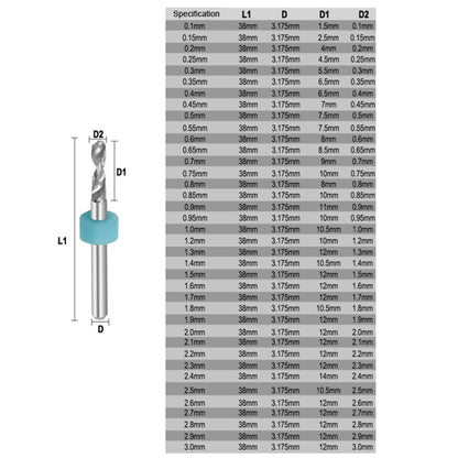 10 In 1 PCB Tungsten Steel Drill Bits Carving Miniature Drill Bits, Size: 0.1-1mm - Drill & Drill Bits by buy2fix | Online Shopping UK | buy2fix