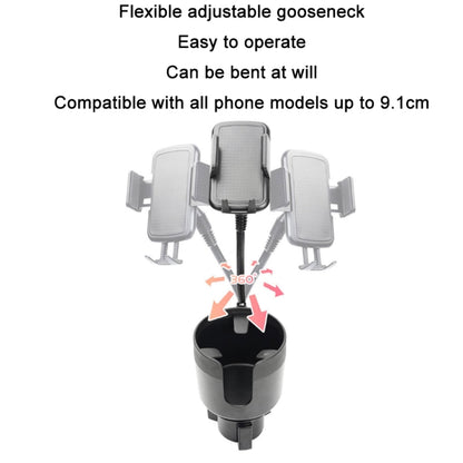 2 in 1 Multifunctional Car Cup Holder Extra Large Mobile Phone Holder(Gray) - In Car by buy2fix | Online Shopping UK | buy2fix