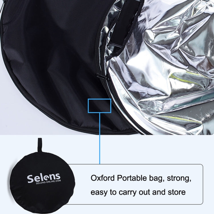 Selens  5 In 1 (Gold / Silver  / White / Black / Soft Light) Folding Reflector Board, Size: 110cm Triangle - Camera Accessories by Selens | Online Shopping UK | buy2fix