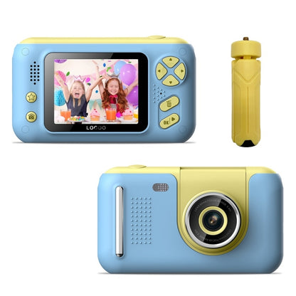 2.4 Inch Children HD Reversible Photo SLR Camera, Color: Yellow Blue With Bracket - Children Cameras by buy2fix | Online Shopping UK | buy2fix