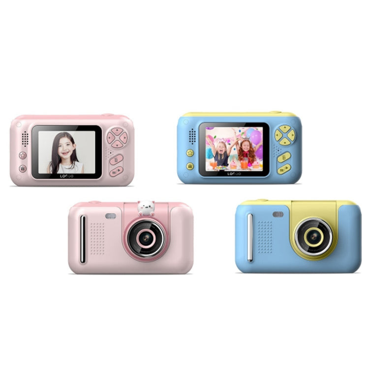 2.4 Inch Children HD Reversible Photo SLR Camera, Color: Pink + 16G Memory Card + Card Reader - Consumer Electronics by buy2fix | Online Shopping UK | buy2fix