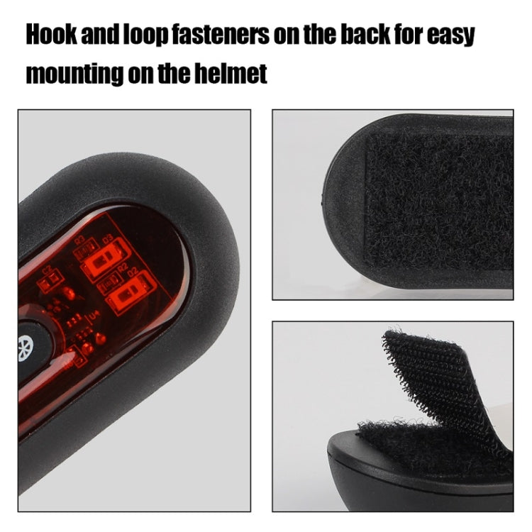 Motorbike Helmet Warning Light USB Rechargeable Waterproof Tail Light, Specification: 10 Beads - In Car by buy2fix | Online Shopping UK | buy2fix