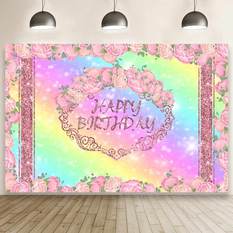 1.5m x 1m Flower Series Happy Birthday Party Photography Background Cloth(MSD00694) - Camera Accessories by buy2fix | Online Shopping UK | buy2fix