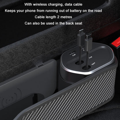 Car Seat Clip Organizer Multifunctional Car Charger, Specification: Carbon Fiber - In Car by buy2fix | Online Shopping UK | buy2fix