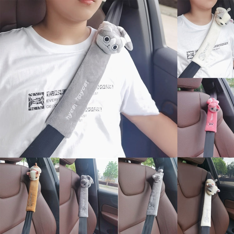 002 Cute Cartoon Thicked Seat Belt Anti-Strangled Protective Cushion, Length: 23cm (Brown Dog) - In Car by buy2fix | Online Shopping UK | buy2fix