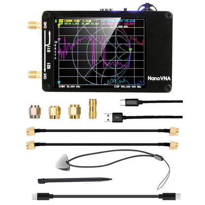 NANOVNA-H Upgraded Version 2.8 Inch TFT 50Khz-1.5Ghz Vector Network Antenna Analyzer MF HF VHF UHF With SD Card(Black) - Consumer Electronics by buy2fix | Online Shopping UK | buy2fix