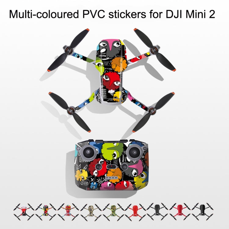 Sunnylife MM2-TZ452 For DJI Mini 2 Waterproof PVC Drone Body + Arm + Remote Control Decorative Protective Stickers Set(Carbon Pattern Red) - DJI & GoPro Accessories by Sunnylife | Online Shopping UK | buy2fix
