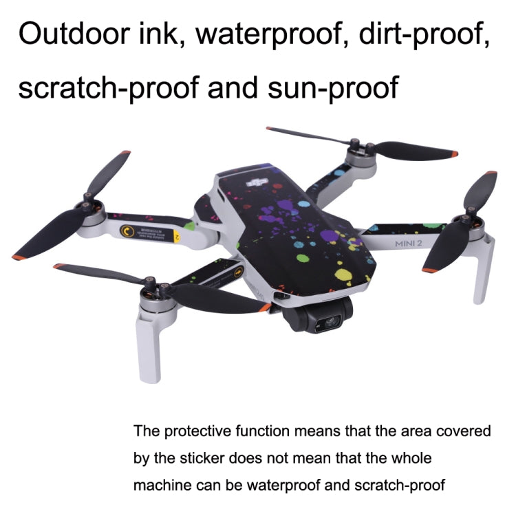 Sunnylife MM2-TZ452 For DJI Mini 2 Waterproof PVC Drone Body + Arm + Remote Control Decorative Protective Stickers Set(Drawing Red) - DJI & GoPro Accessories by Sunnylife | Online Shopping UK | buy2fix